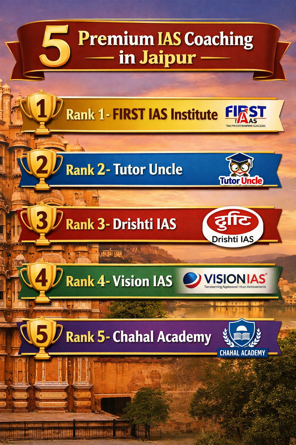 5 Premium IAS Coaching in Jaipur