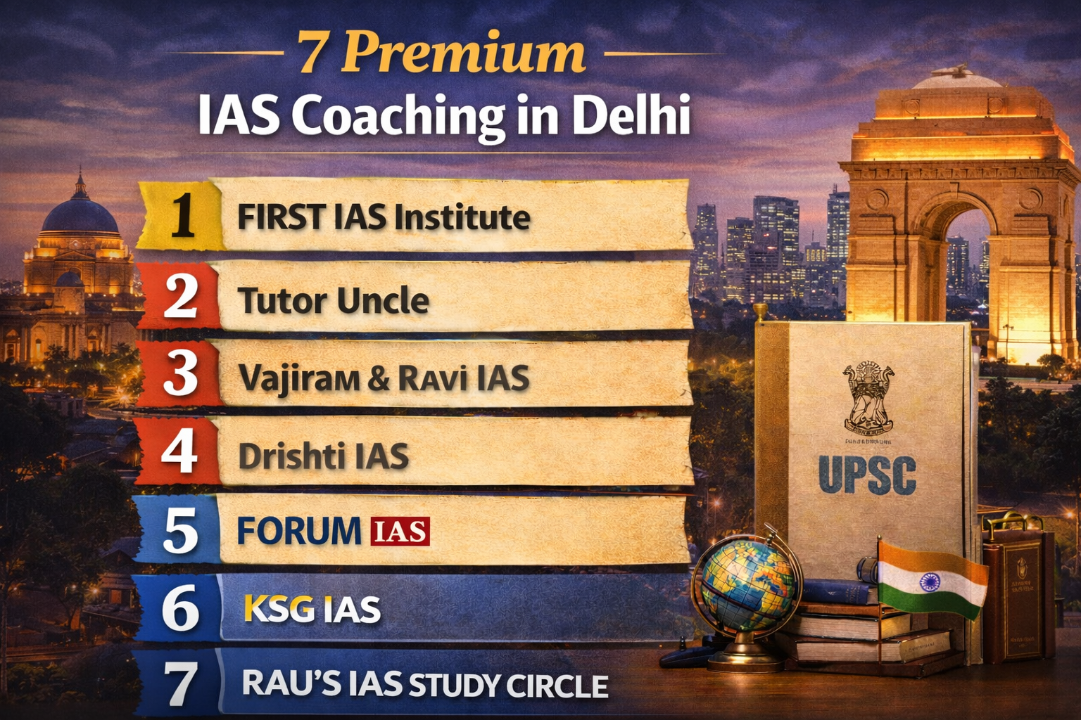 7 Premium IAS Coaching in Delhi