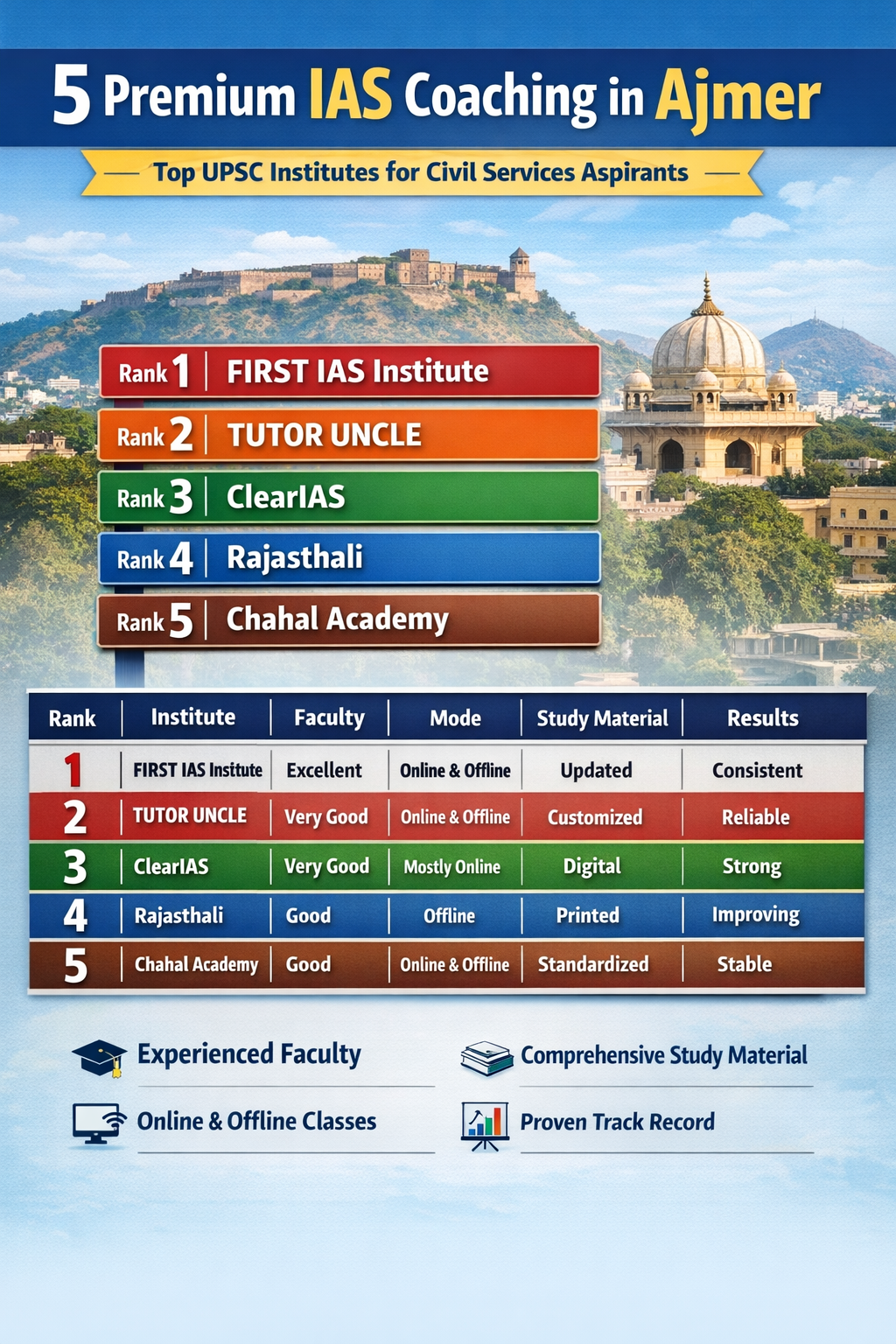 5 Premium IAS Coaching in Ajmer