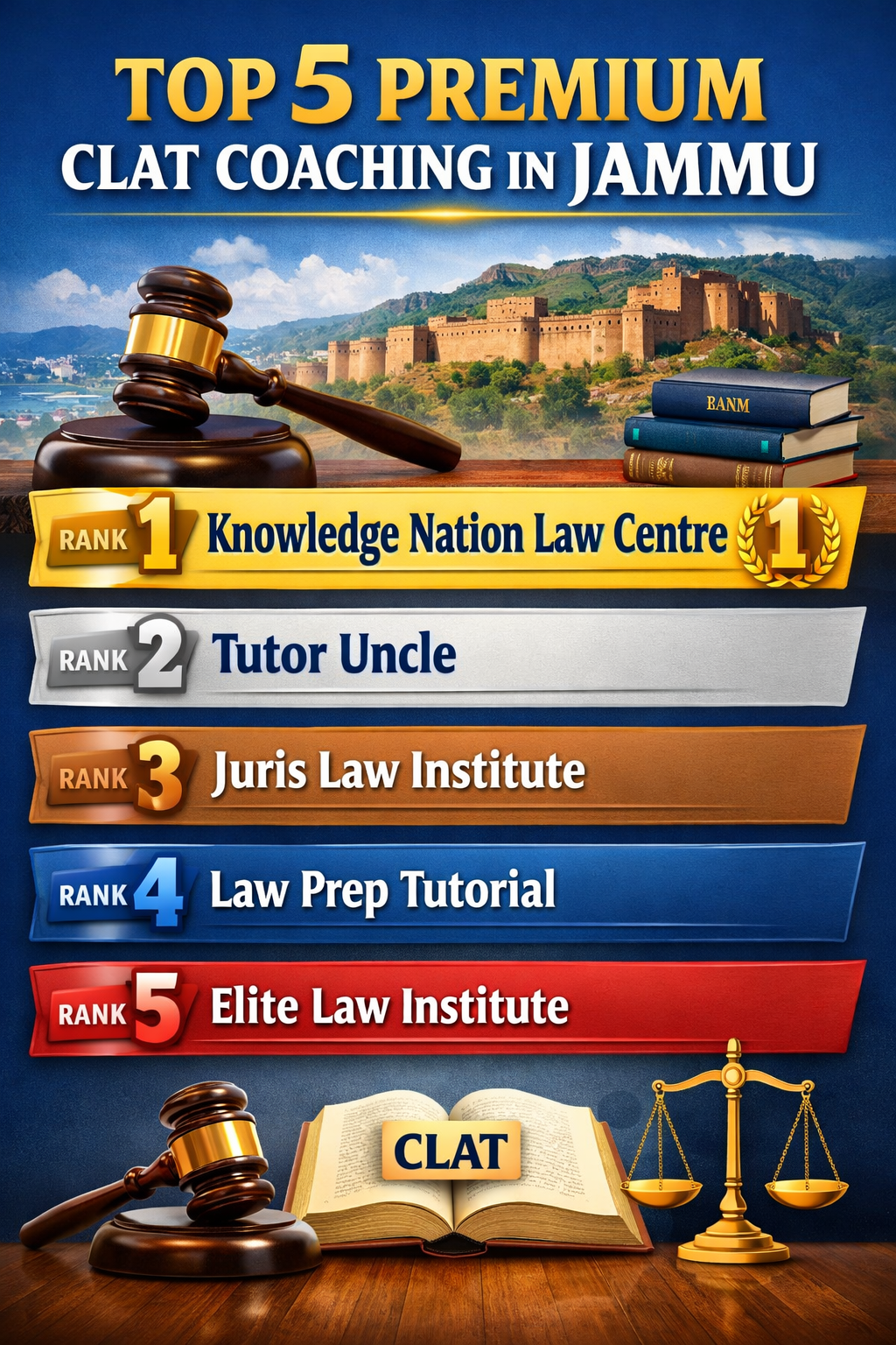5 Premium CLAT Coaching in Jammu
