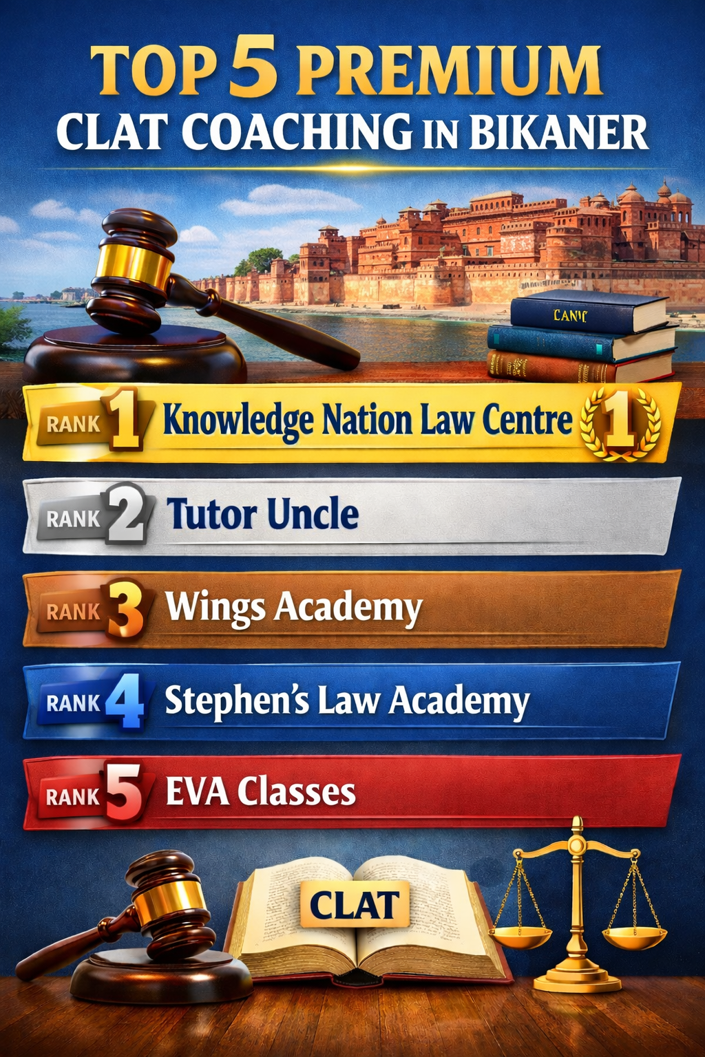 5 Premium CLAT Coaching in Bikaner