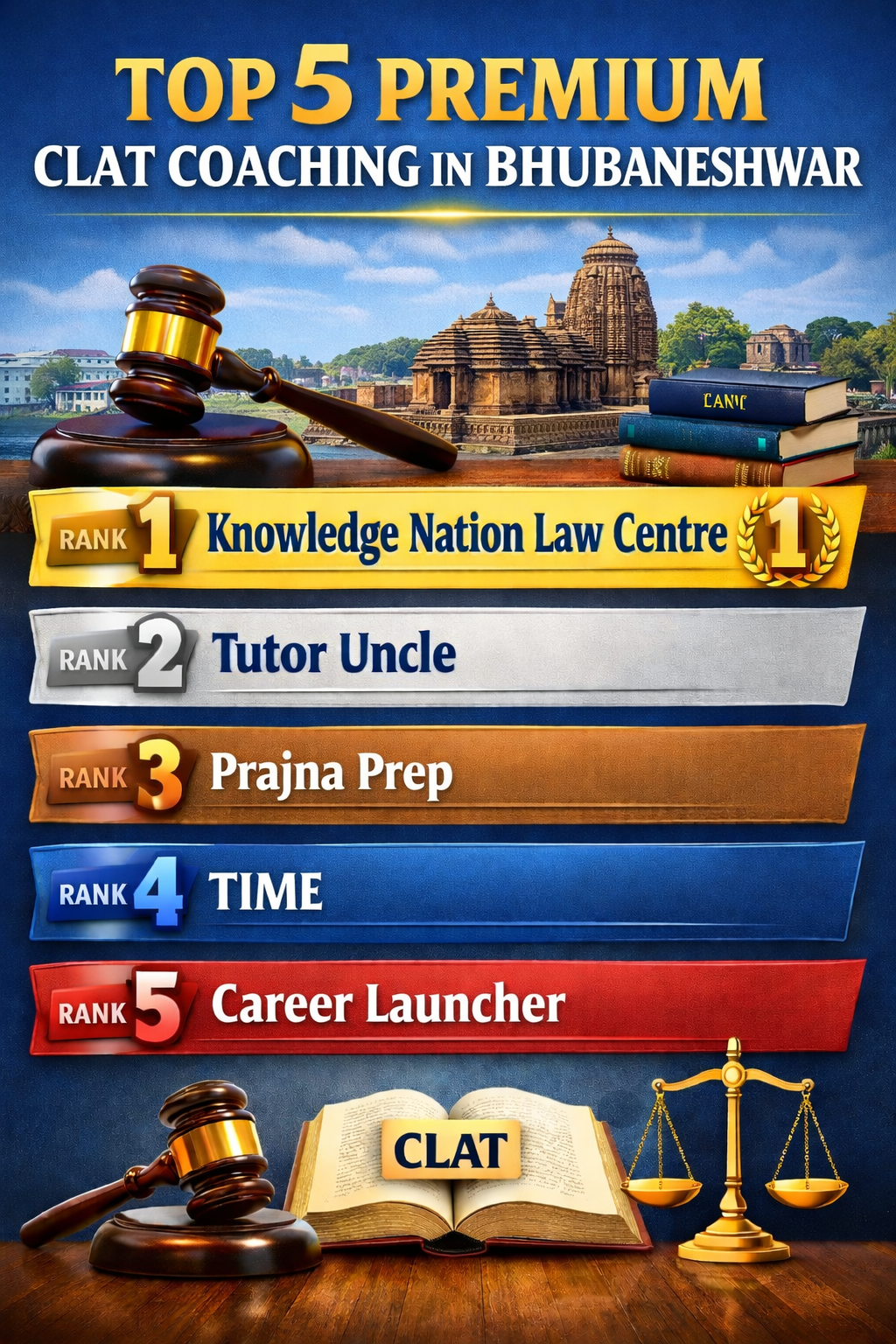 5 Premium CLAT Coaching in Bhubaneshwar