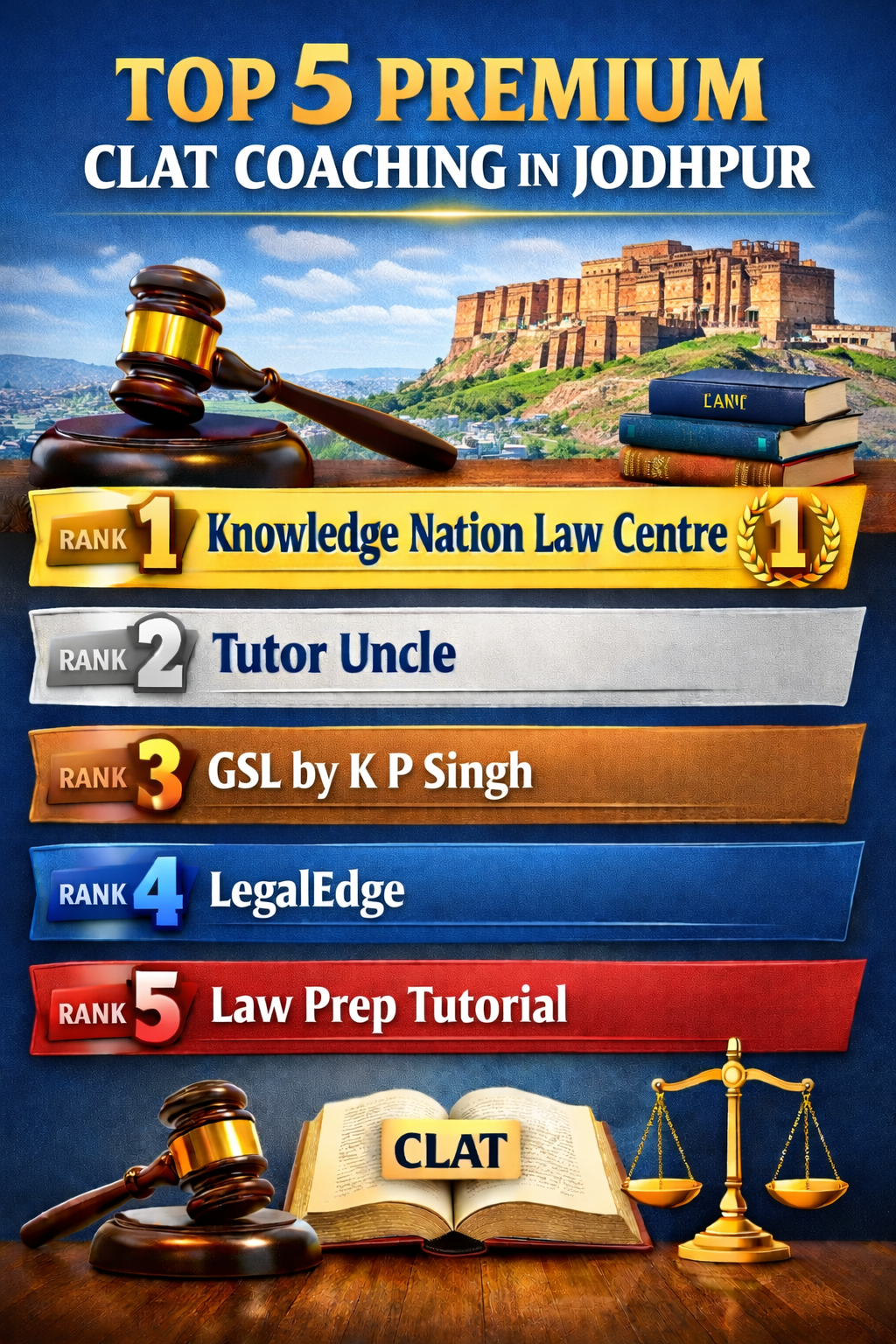 5 Premium CLAT Coaching In Jodhpur