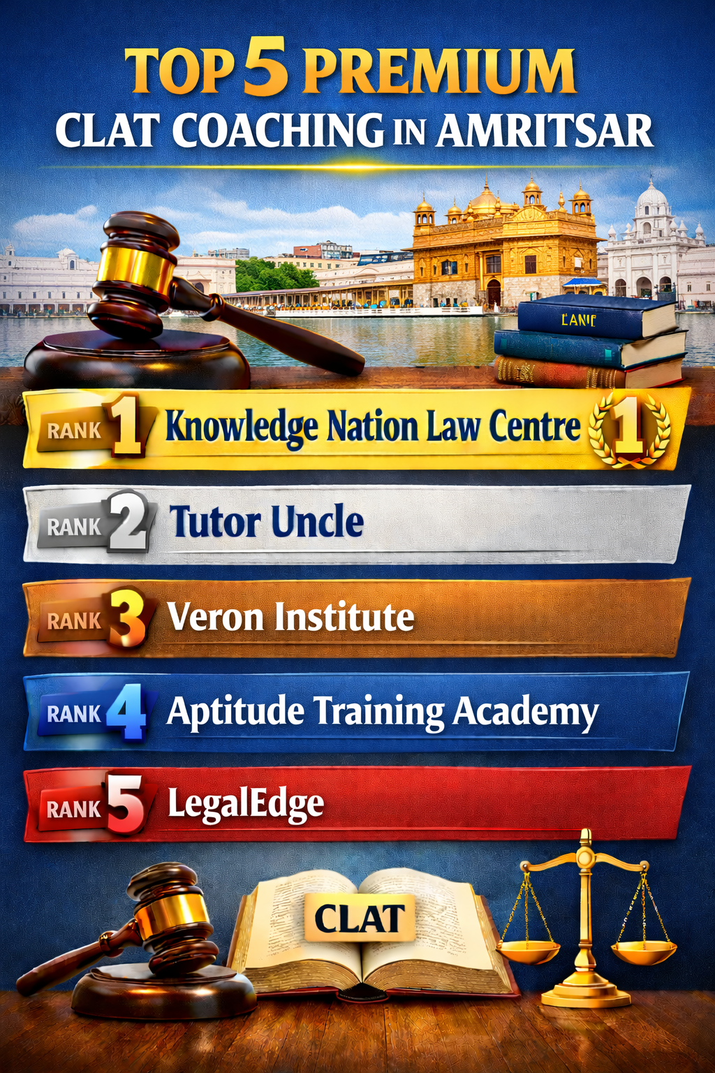 5 Premium CLAT Coaching in Amritsar