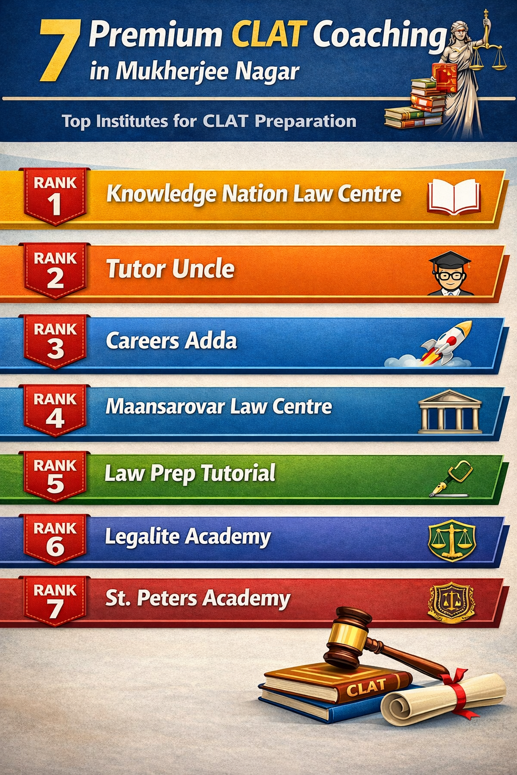 7 Premium CLAT Coaching In Mukherjee Nagar