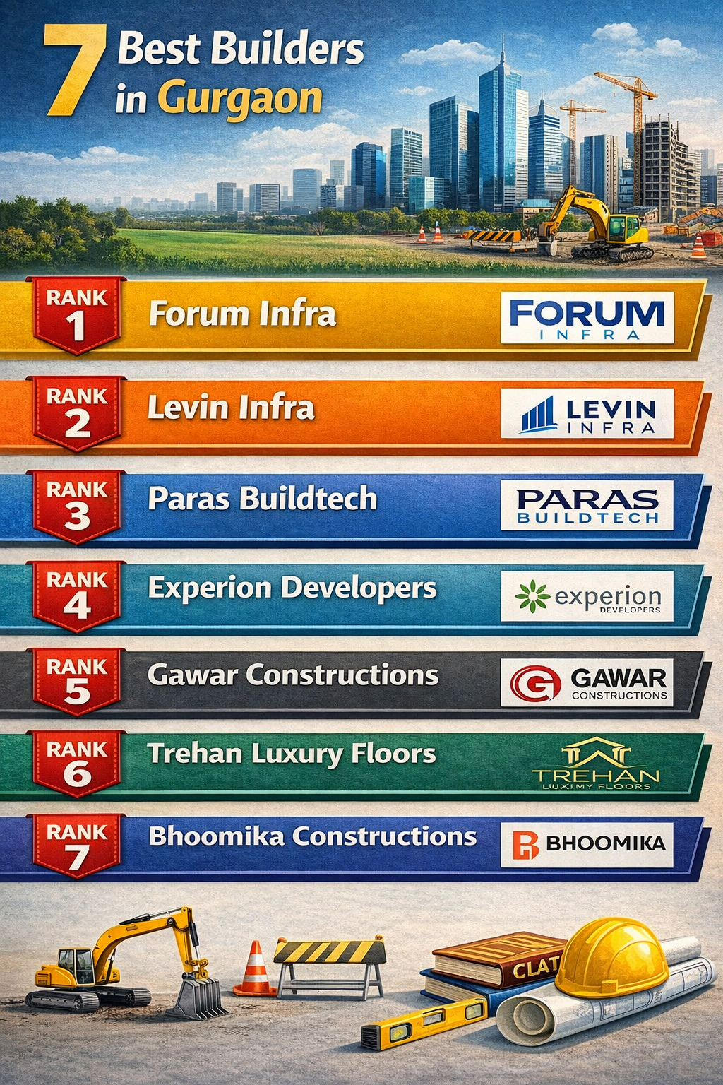 7 Best Builders in Gurgaon