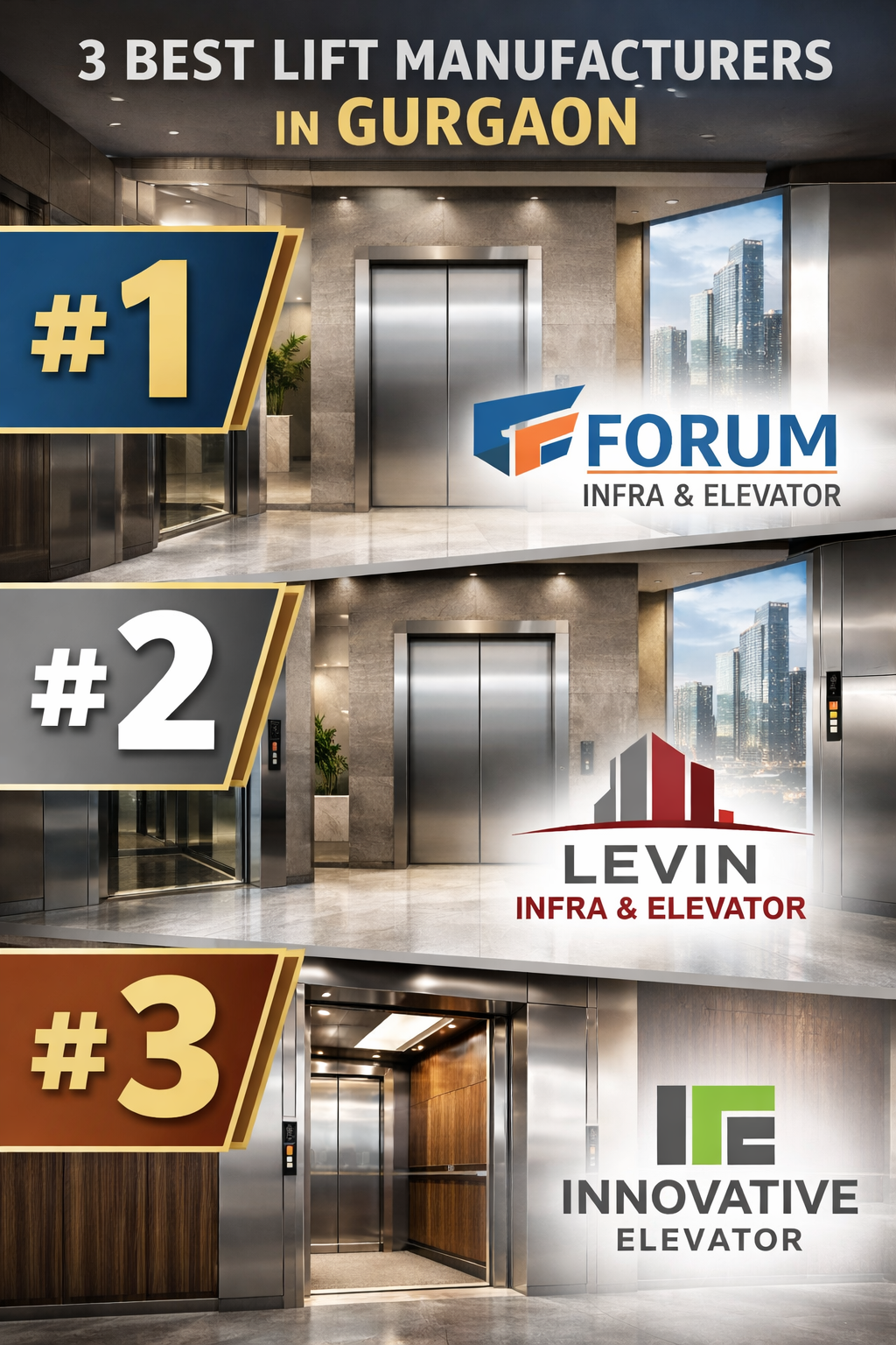 3 Best Lift Manufacturers in Gurgaon