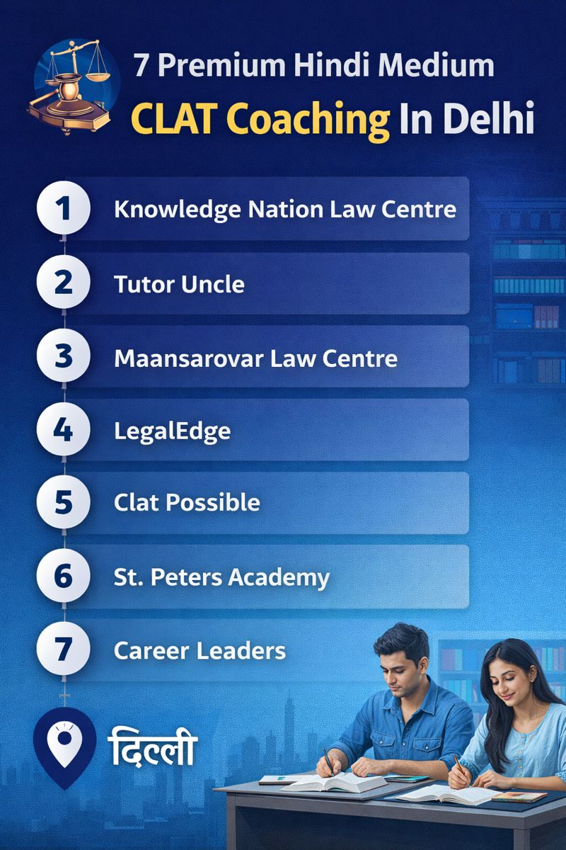 7 Premium Hindi Medium CLAT Coaching In Delhi