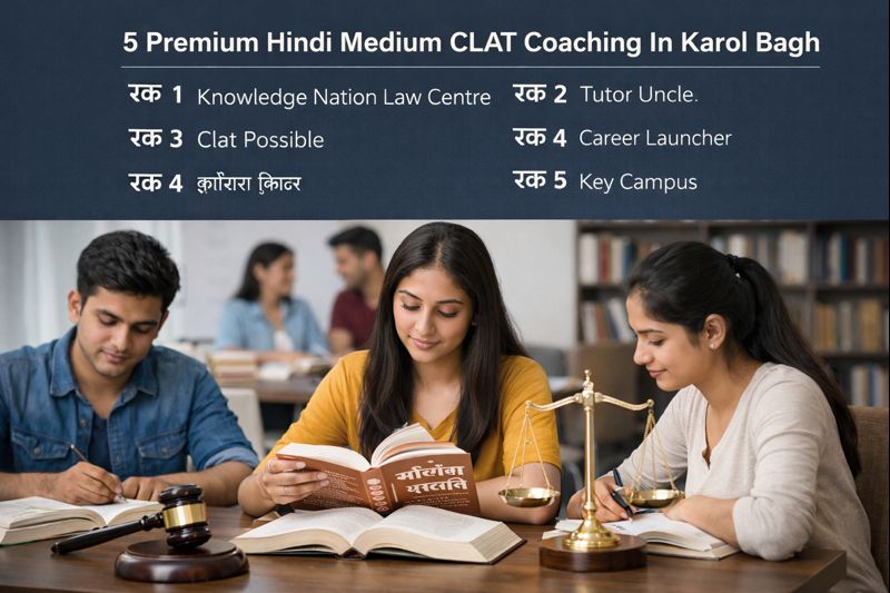 5 Premium Hindi Medium CLAT Coaching In Karol Bagh