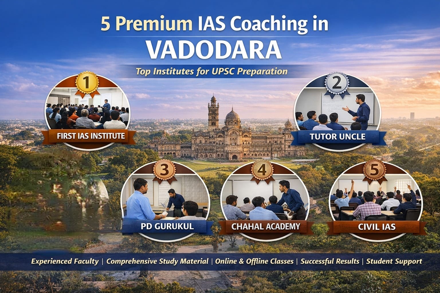 5 Premium IAS Coaching in Vadodara