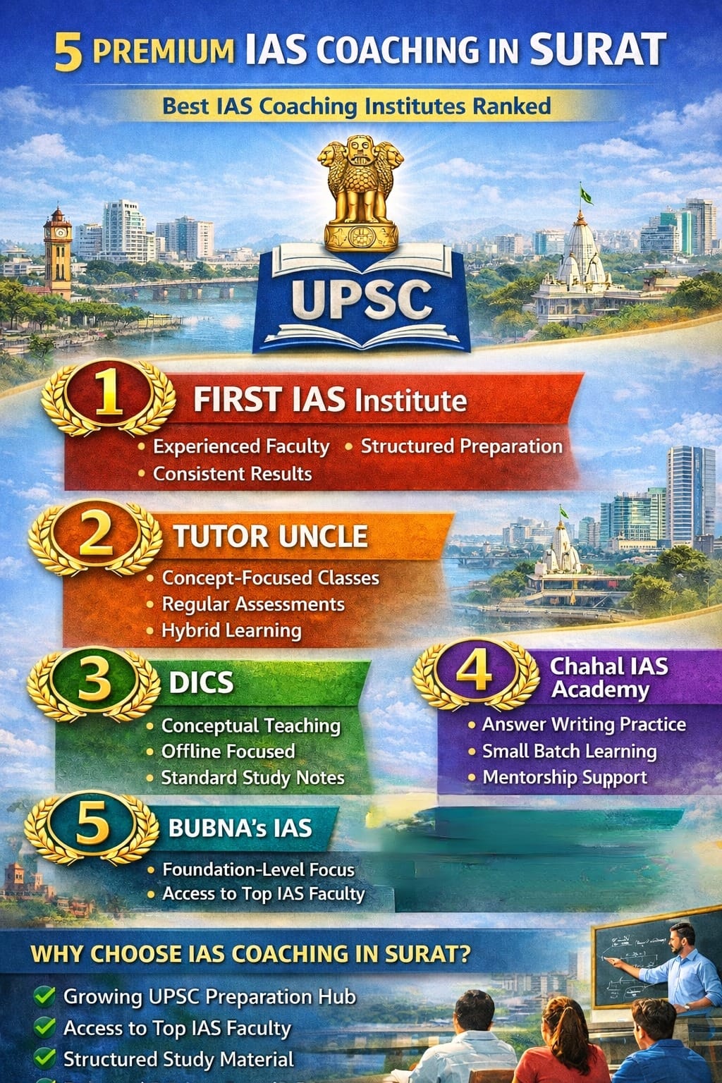 5 Premium IAS Coaching in Surat