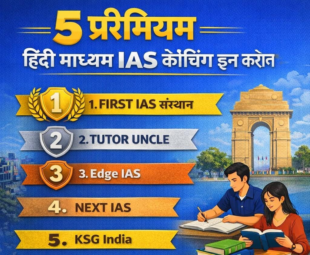 5 Premium Hindi Medium IAS Coaching Institutes in Karol Bagh