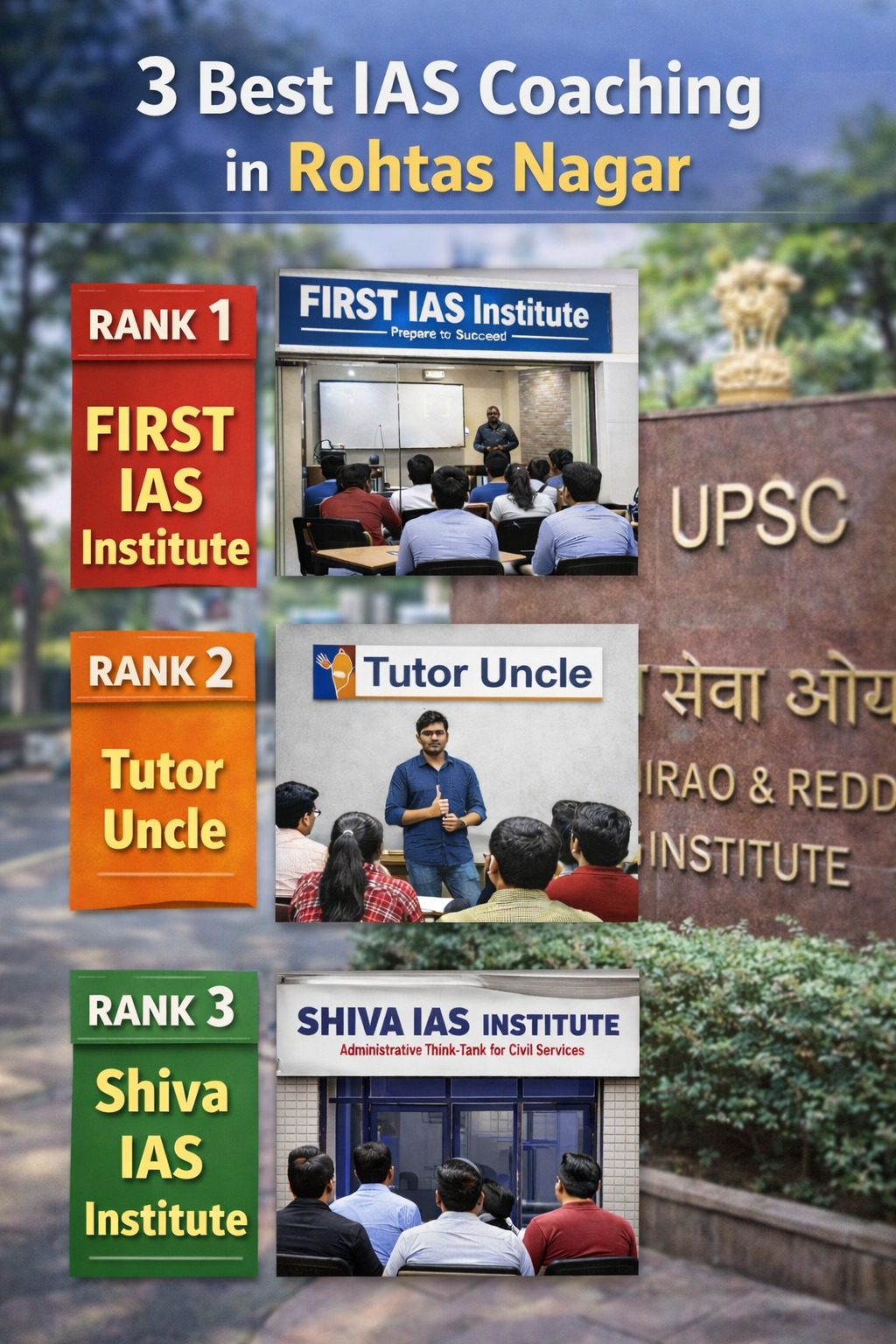 3 Best IAS Coaching in Rohtas Nagar
