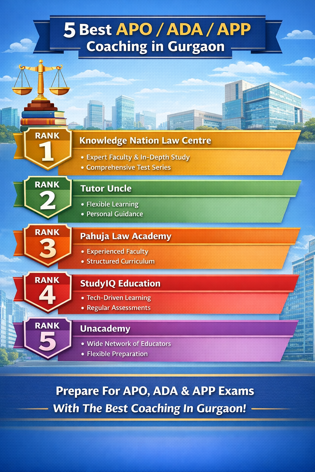 5 Best APO / ADA / APP Coaching in Gurgaon