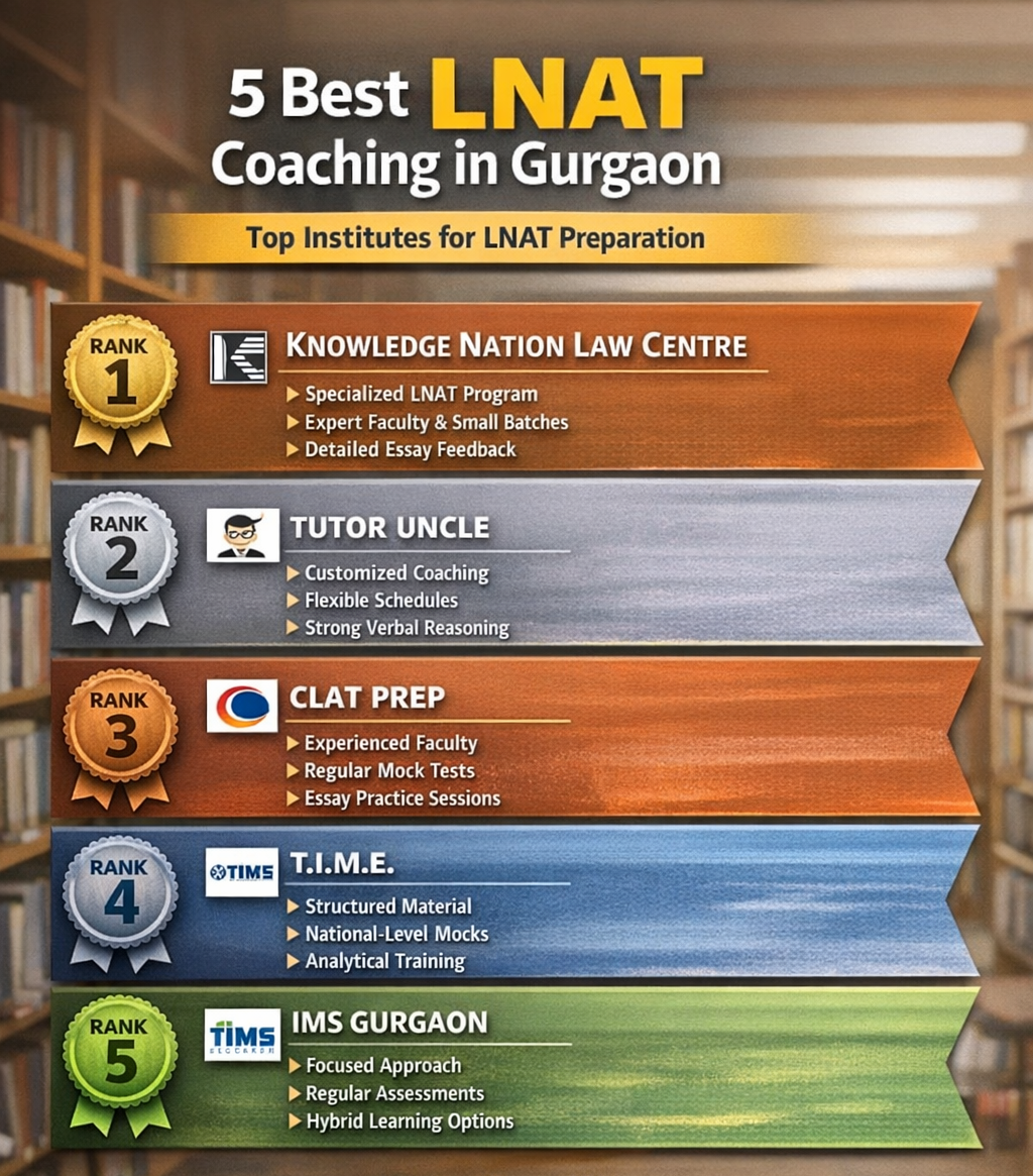 5 Best LNAT Coaching in Gurgaon