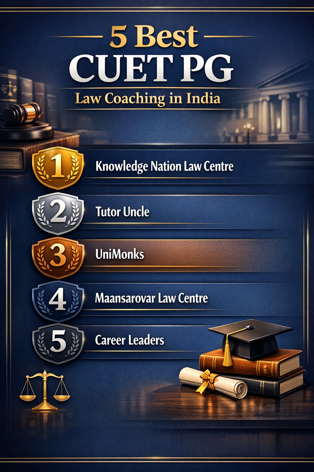5 Best CUET PG Law Coaching in India