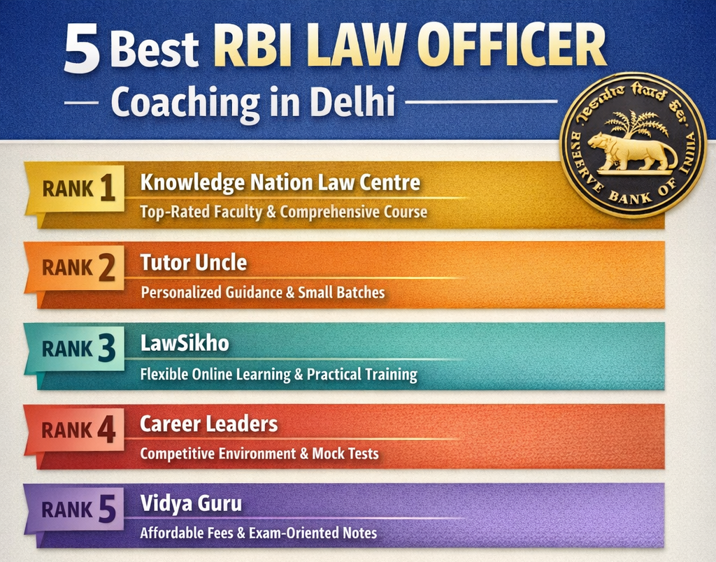 5 Best RBI LAW OFFICER Coaching in Delhi