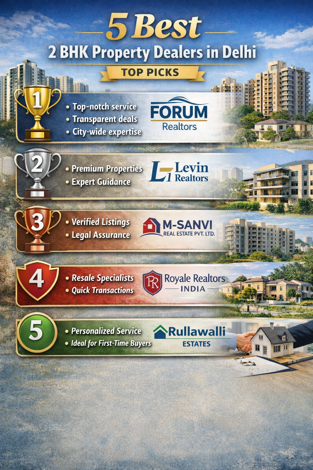 5 Best 2 BHK Property Dealers in Delhi