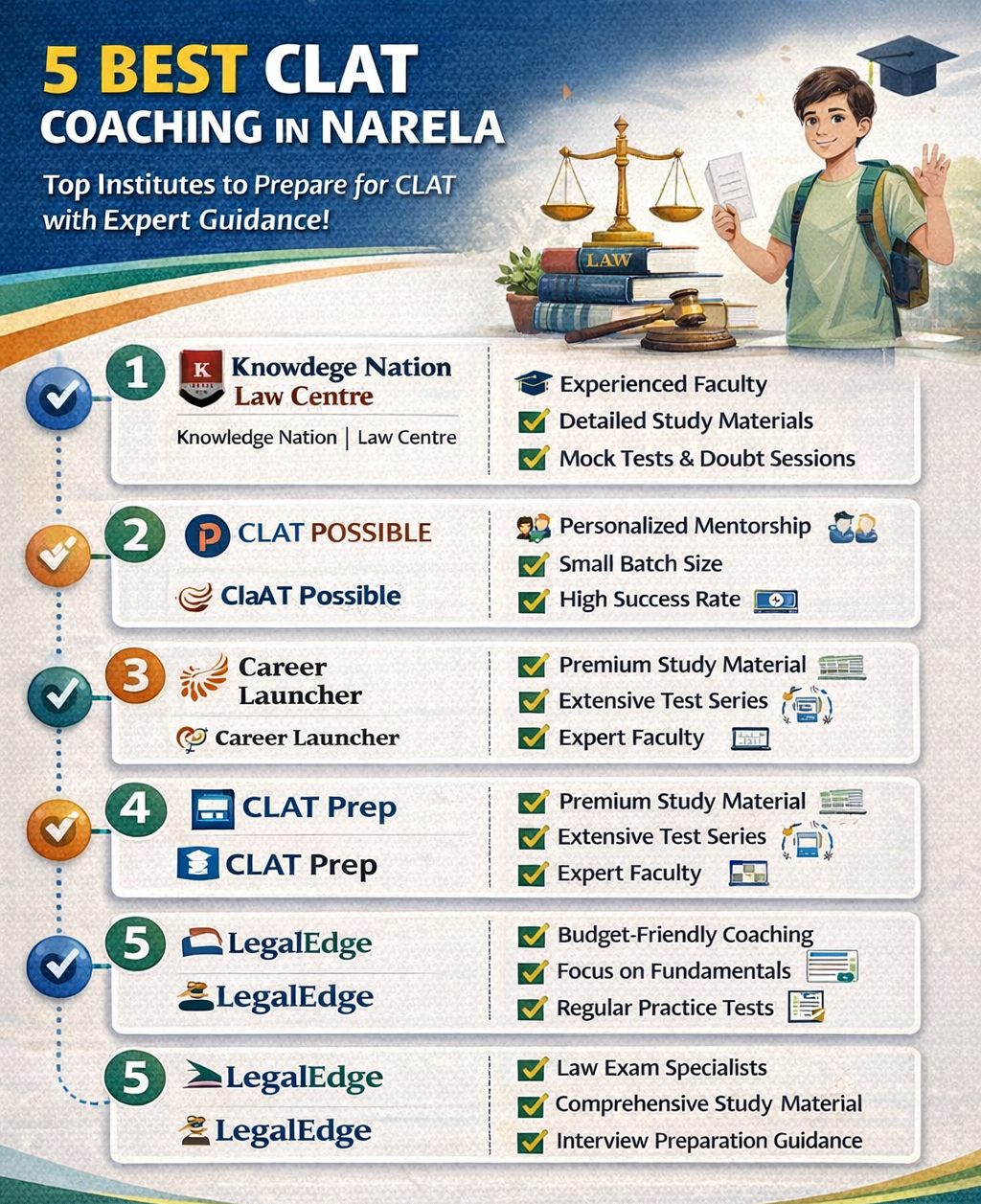 5 Best CLAT Coaching in Nerela