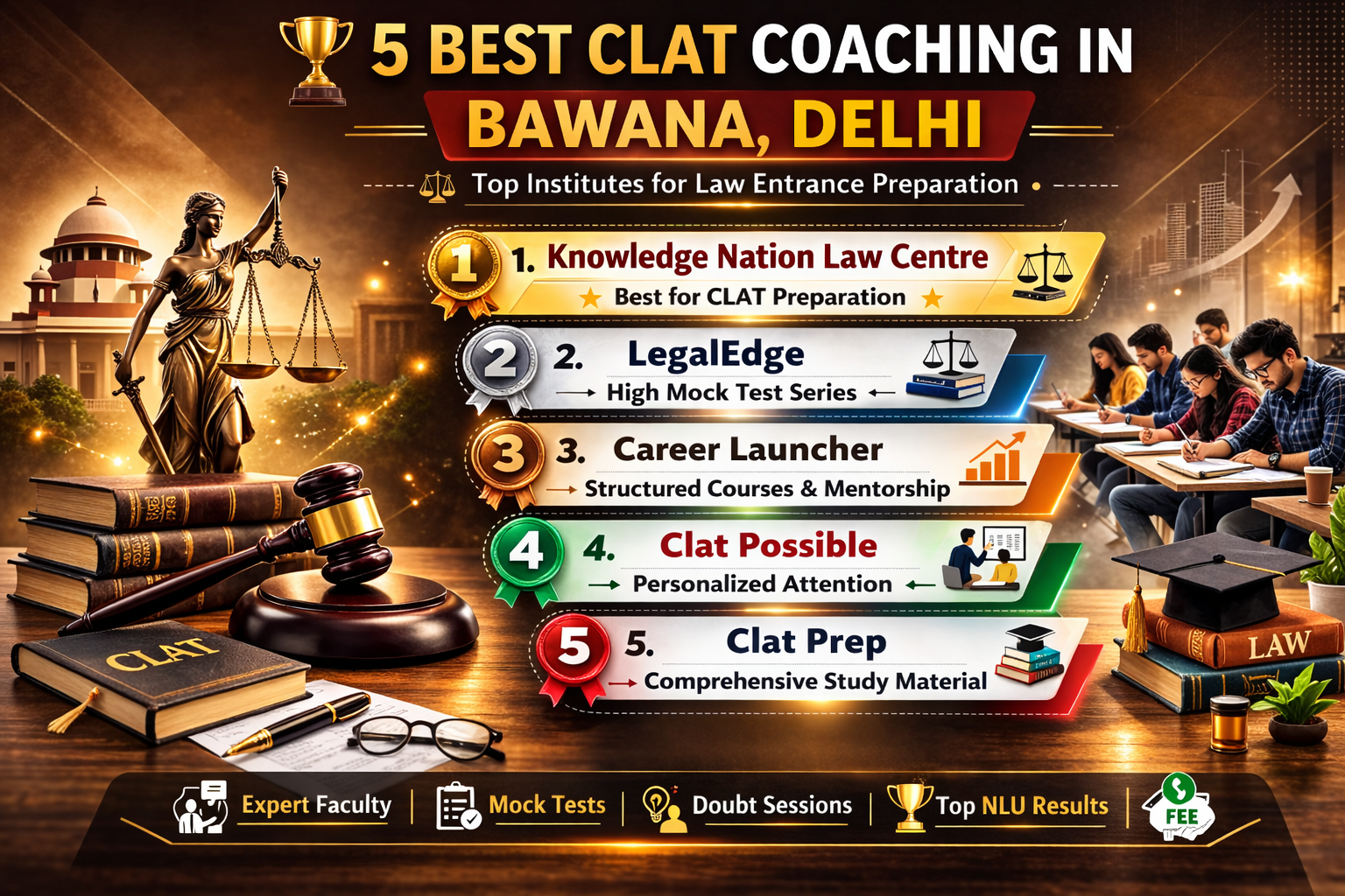 5 Best CLAT Coaching in Bawana