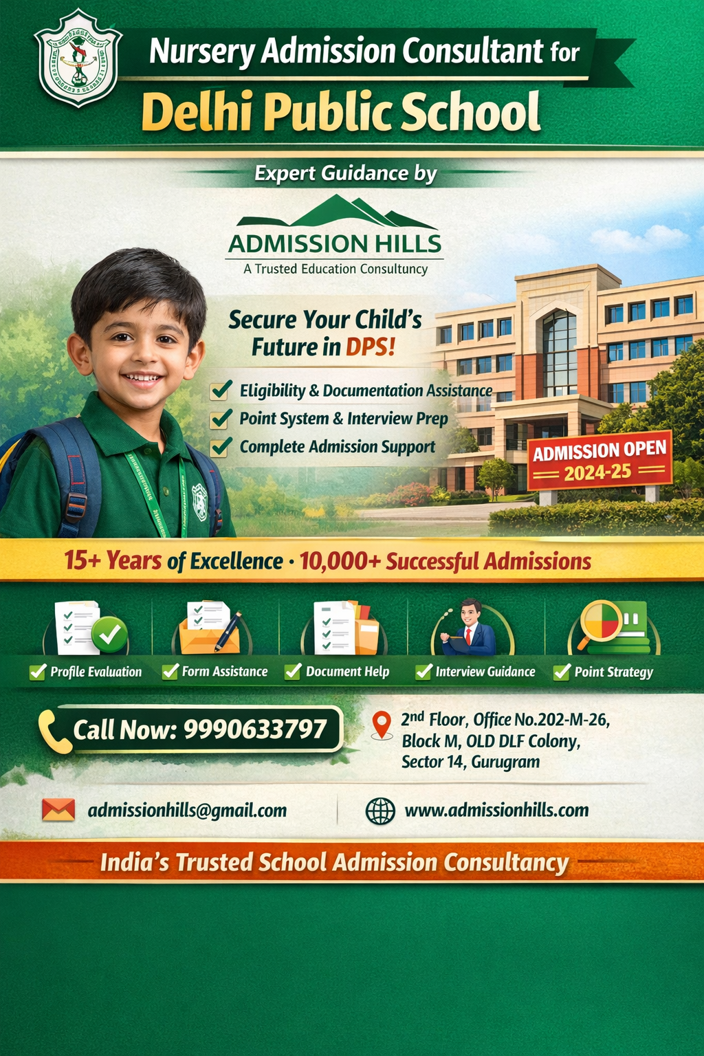 Nursery Admission Consultant for Delhi Public School