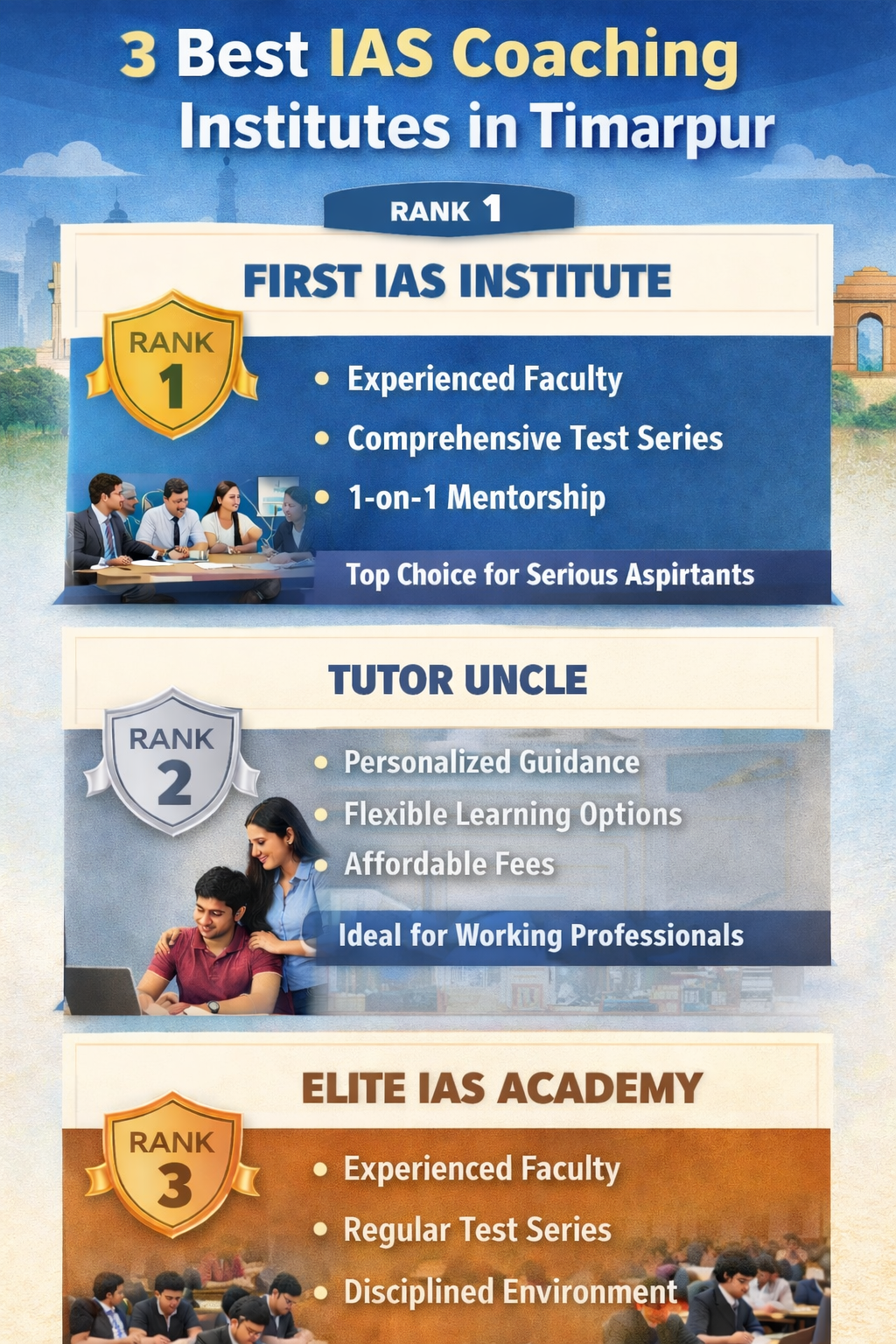 3 Best IAS Coaching in Timarpur