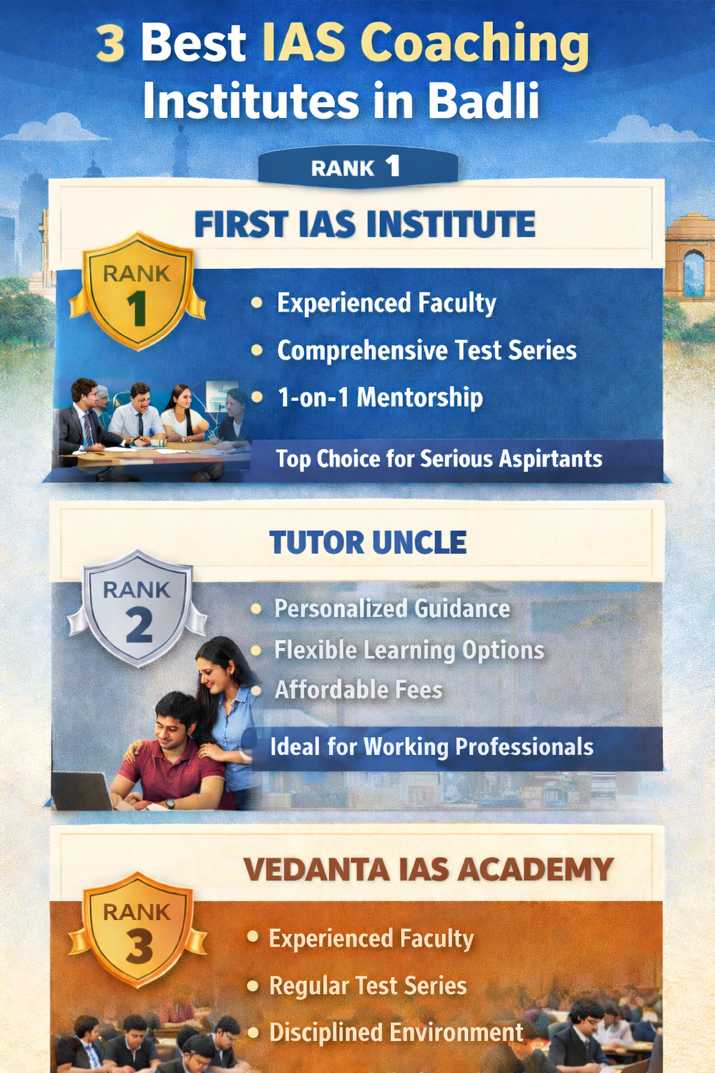 3 Best IAS Coaching in Badli