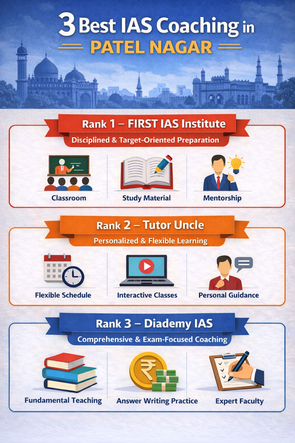 3 Best IAS Coaching in Patel Nagar