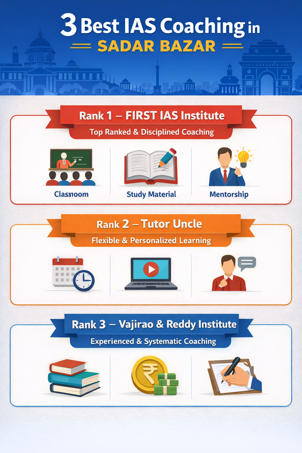 3 Best IAS Coaching in Sadar Bazar