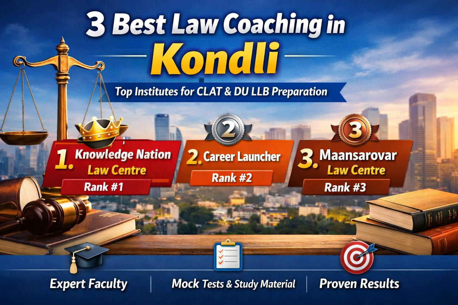 🏆 3 Best Law Coaching in Kondli