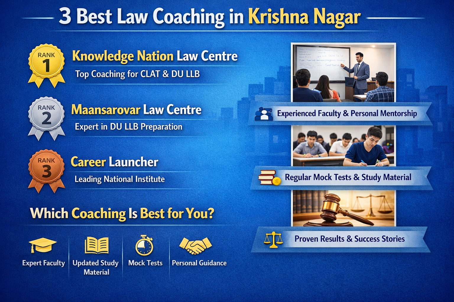 🏆 3 Best Law Coaching in Krishna Nagar