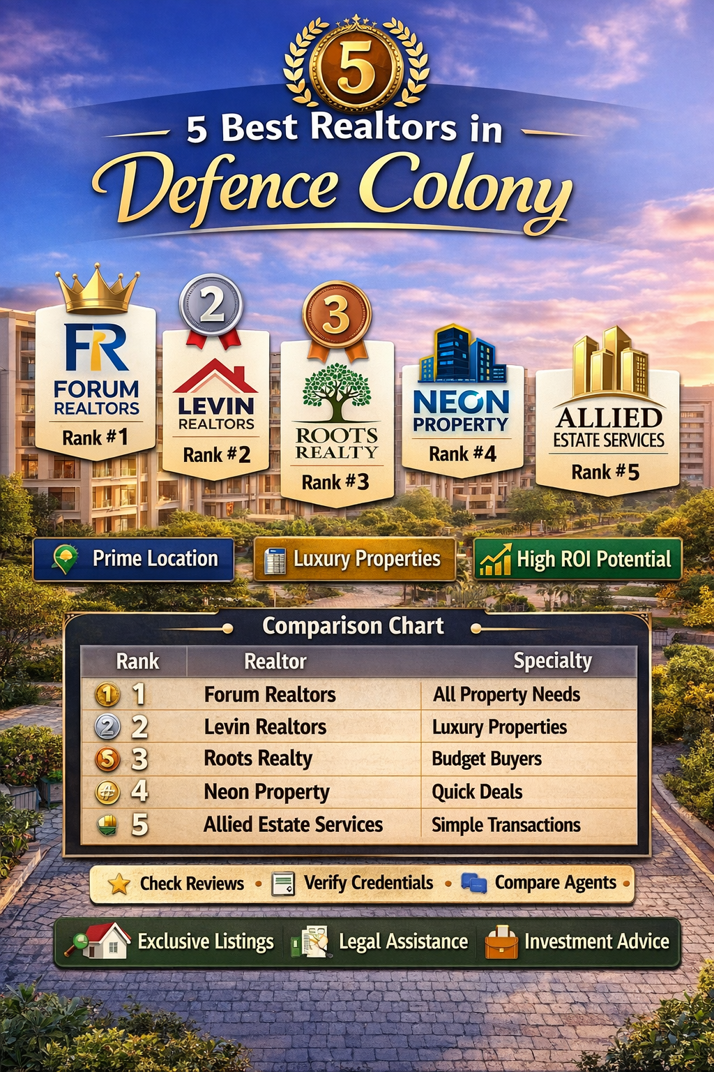 🏆 5 Best Realtors in Defence Colony 🏡✨