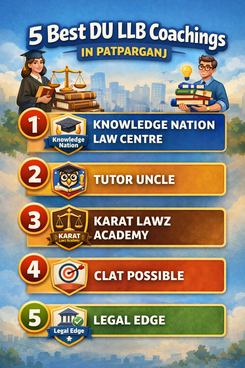 5 Best DU LLB Coaching in Patparganj