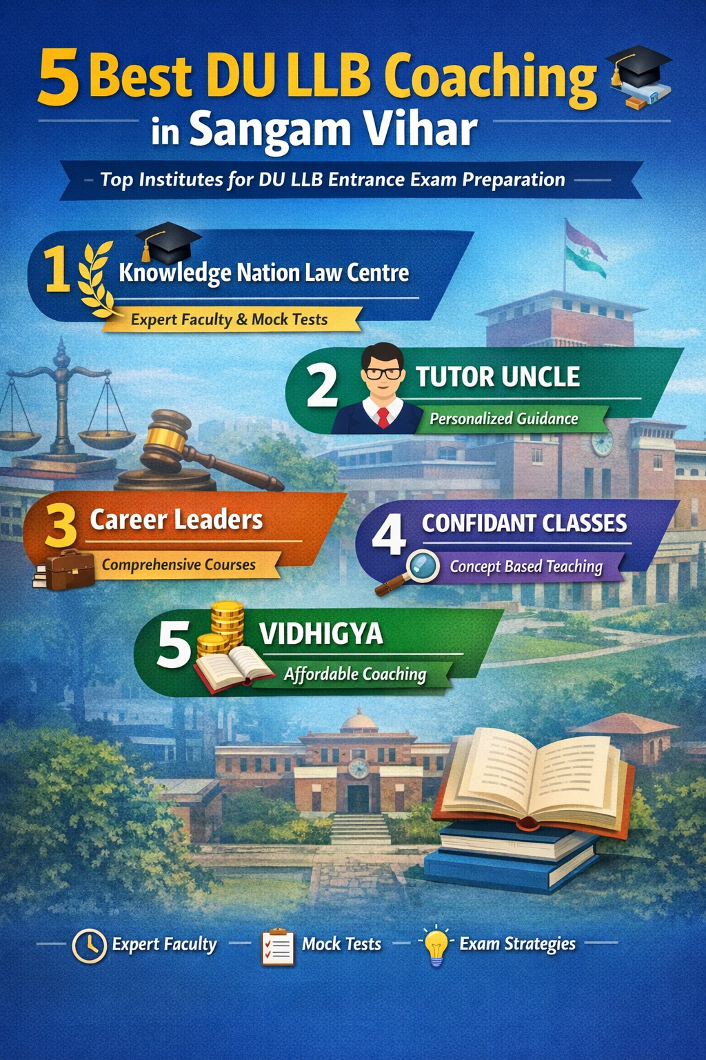 5 Best DU LLB Coaching in Sangam Vihar