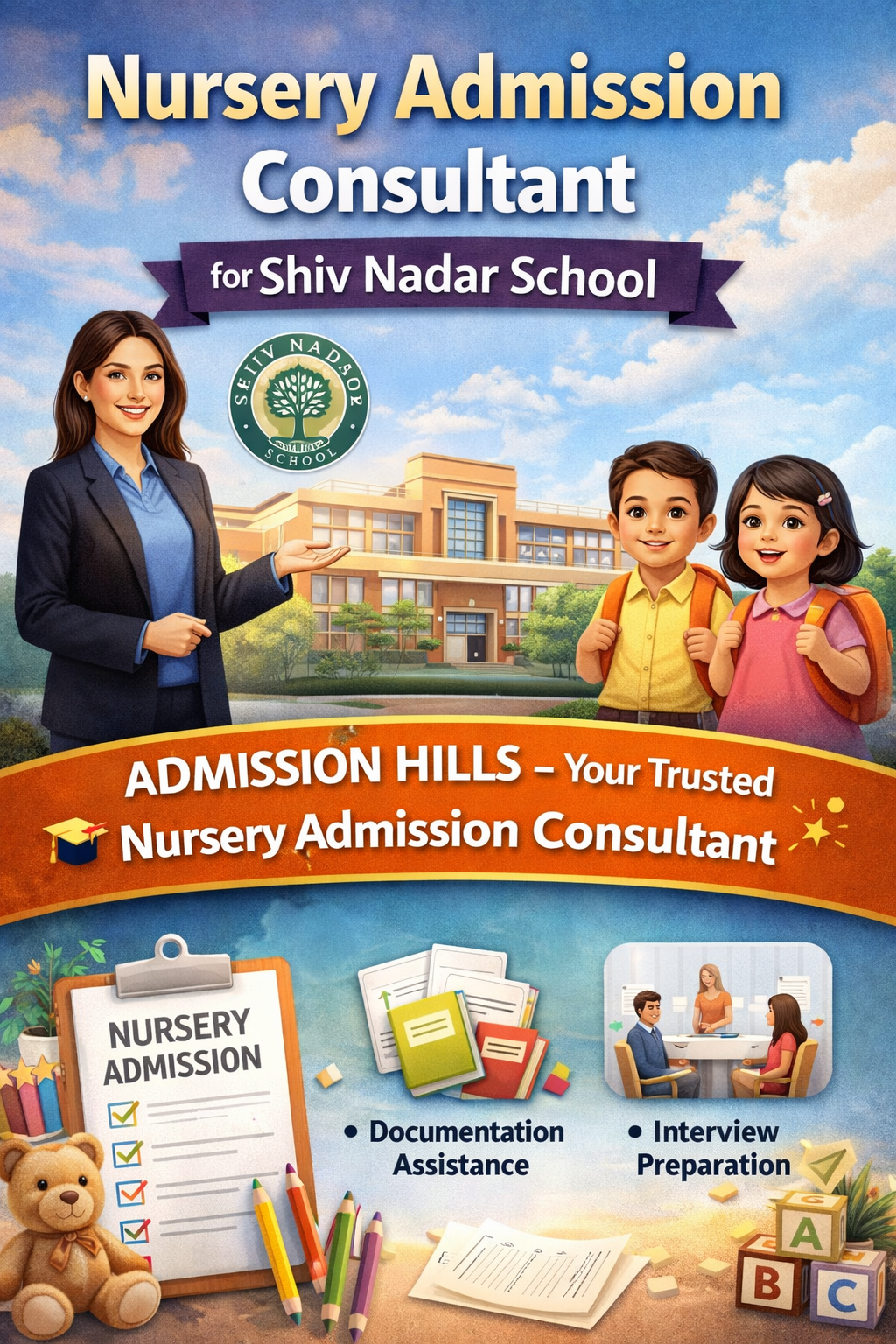 Nursery Admission Consultant for Shiv Nadar School 🎓✨