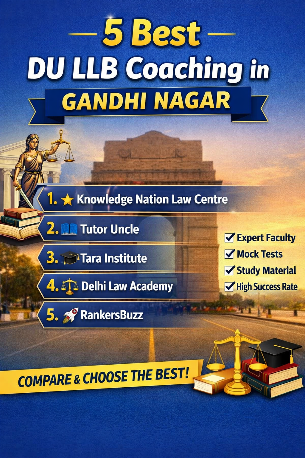 5 Best DU LLB Coaching in Gandhi Nagar