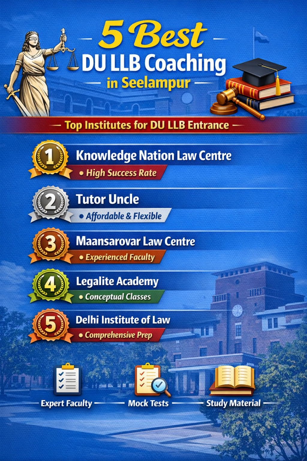 5 Best DU LLB Coaching in Seelampur