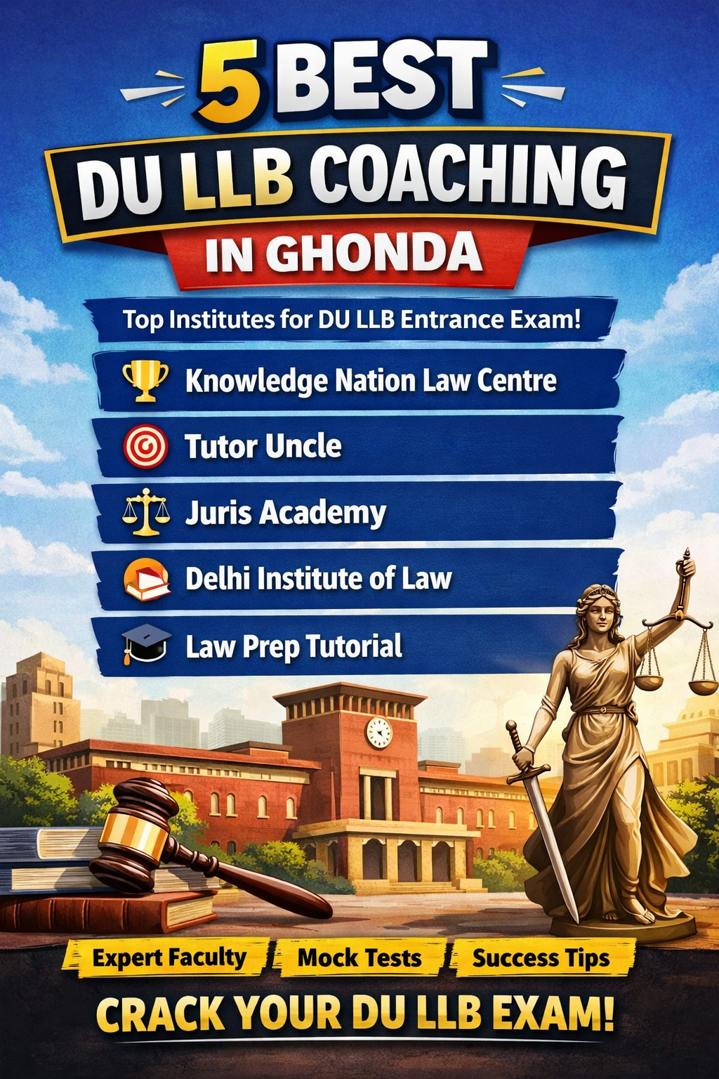 5 Best DU LLB Coaching in GHONDA