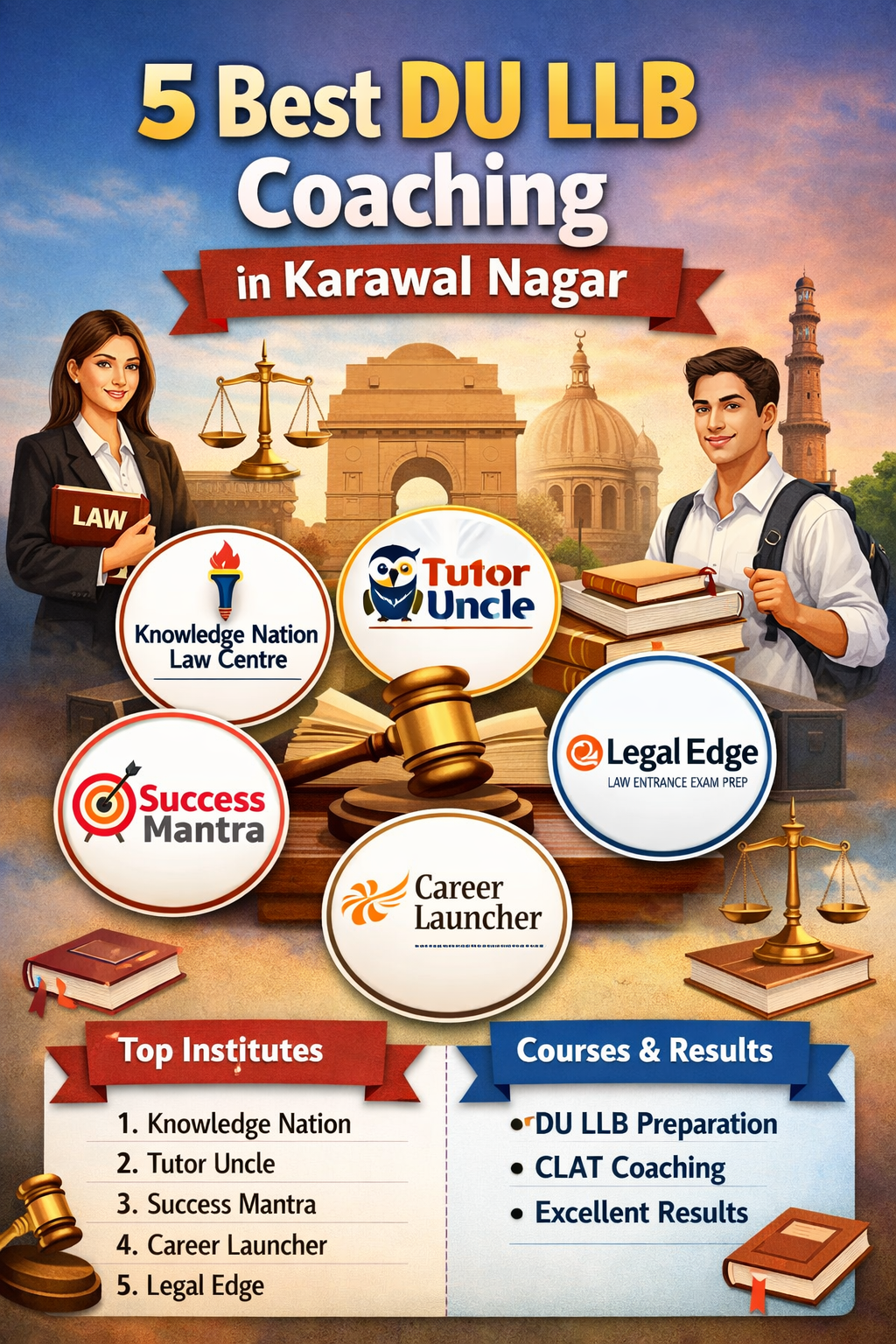 5 Best DU LLB Coaching in Karawal Nagar