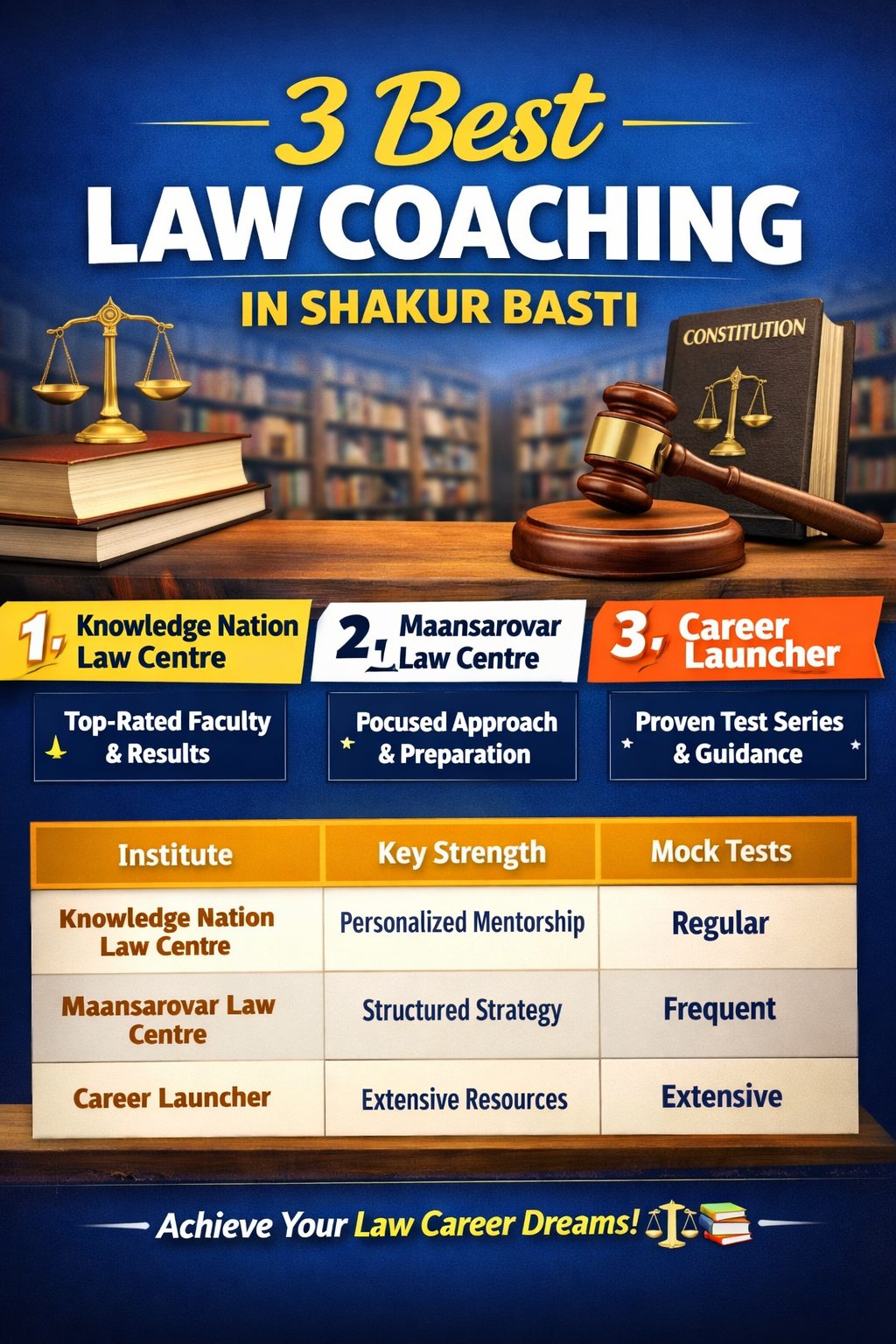 3 Best Law Coaching in Shakur Basti