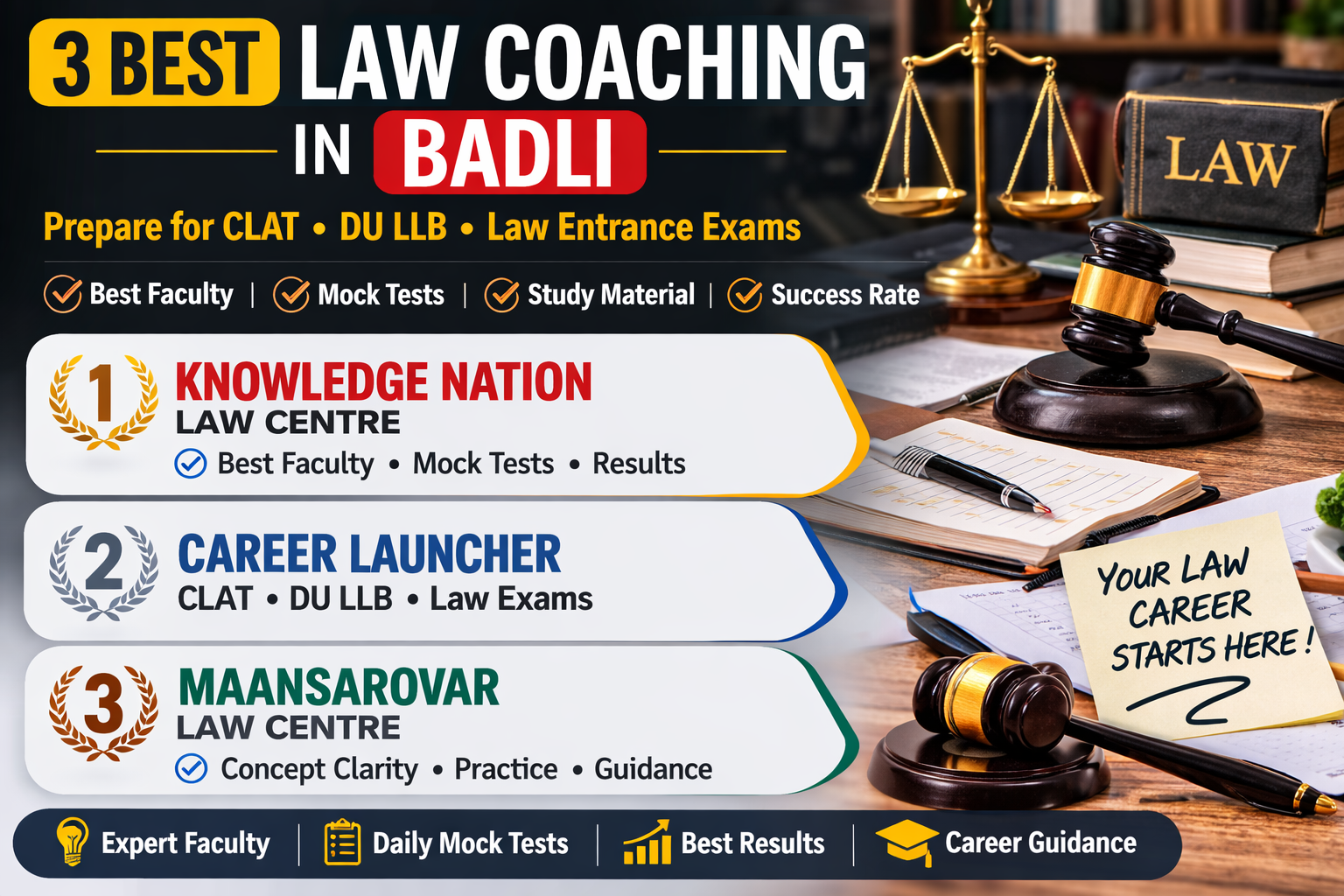 3 Best Law Coaching in Badli