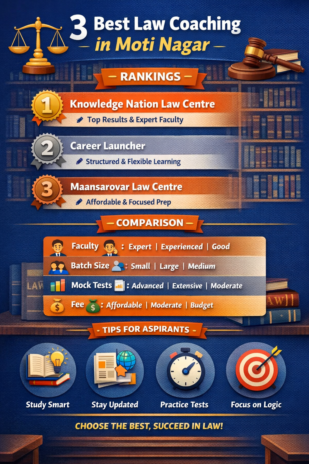 🏆 3 Best Law Coaching in Moti Nagar