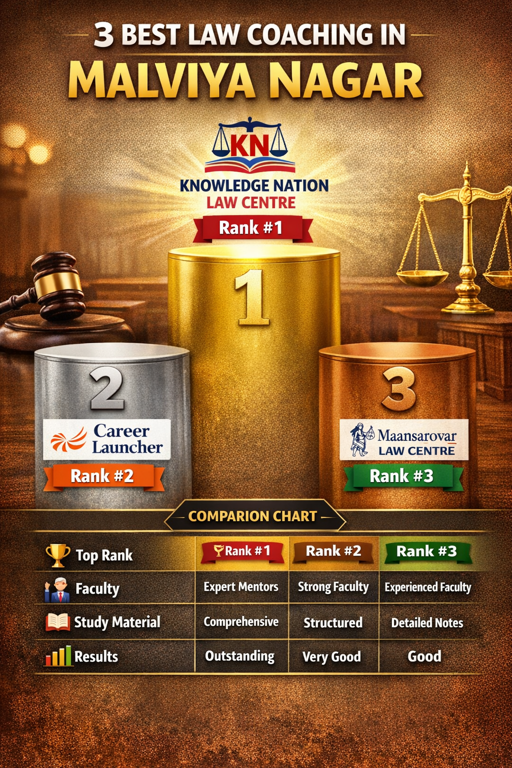 🏆 3 Best Law Coaching in Malviya Nagar