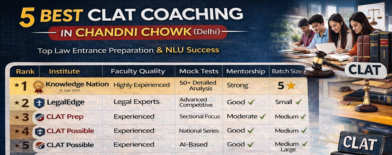 5 Best CLAT Coaching in Chandni Chowk