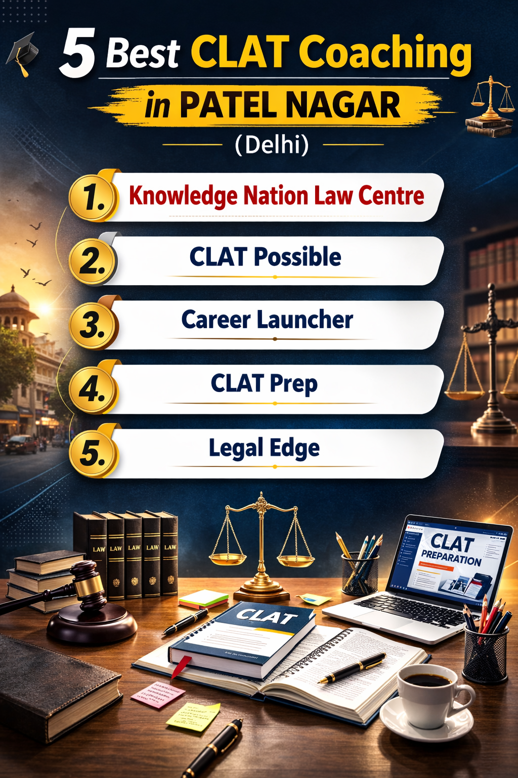5 Best CLAT Coaching in Patel Nagar