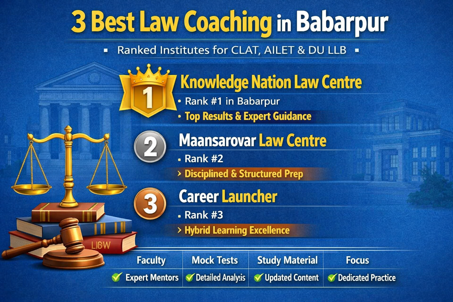 3 Best Law Coaching in Babarpur