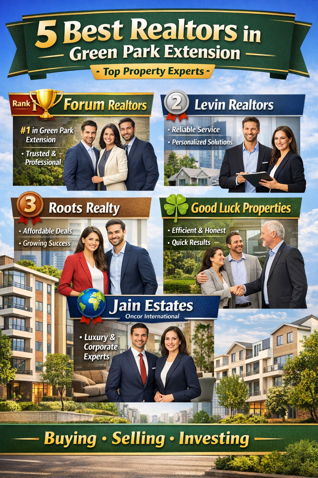5 Best Realtors in Green Park Extension