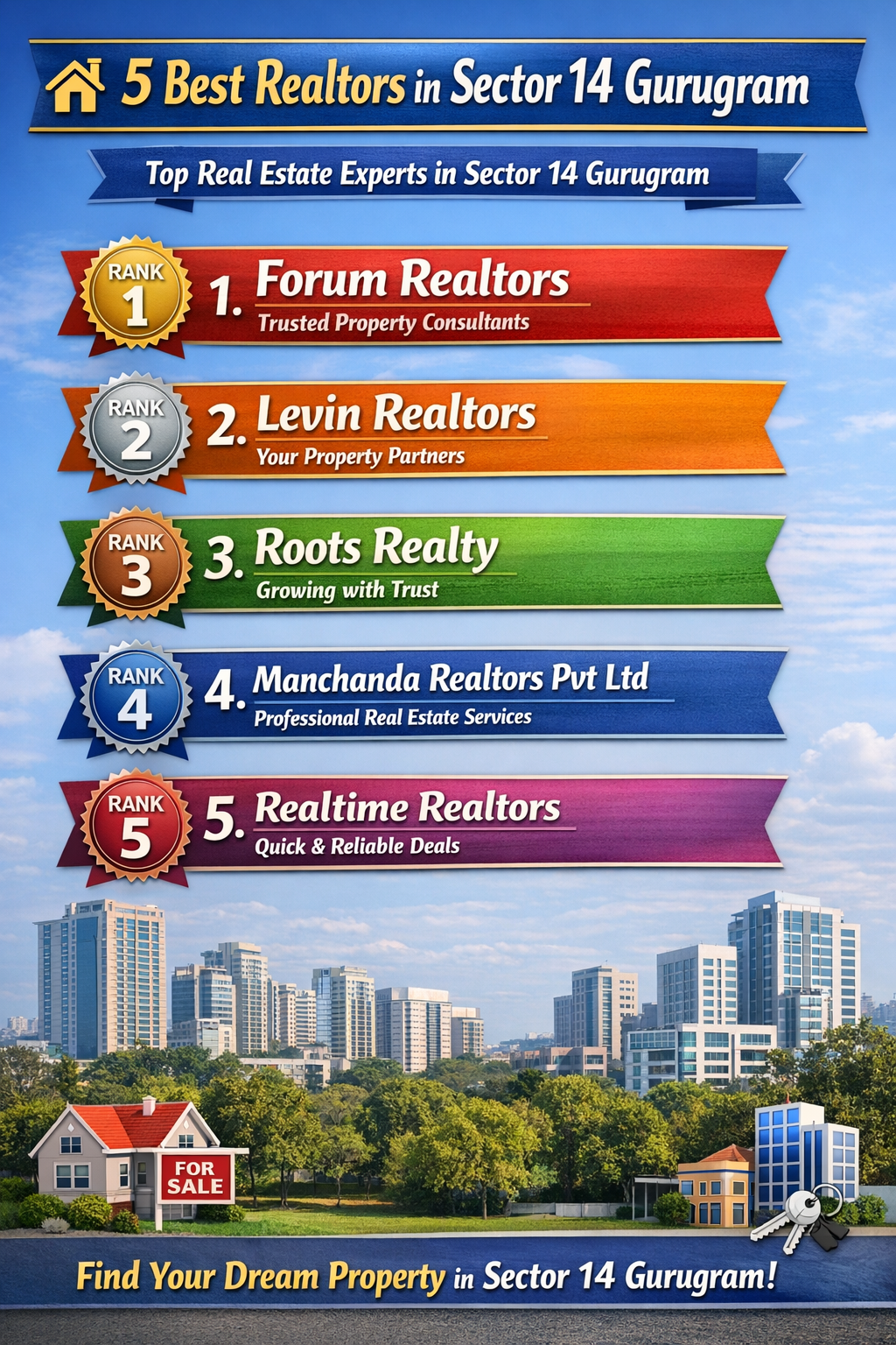 🏡 5 Best Realtors in Sector 14 Gurugram