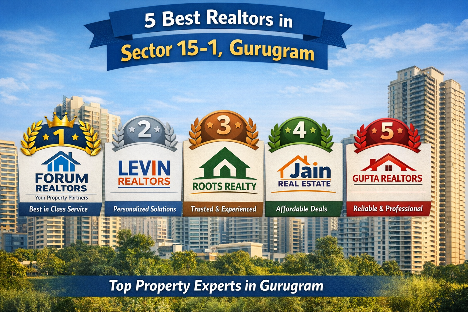 5 Best Realtors in Sector 15-1 Gurugram