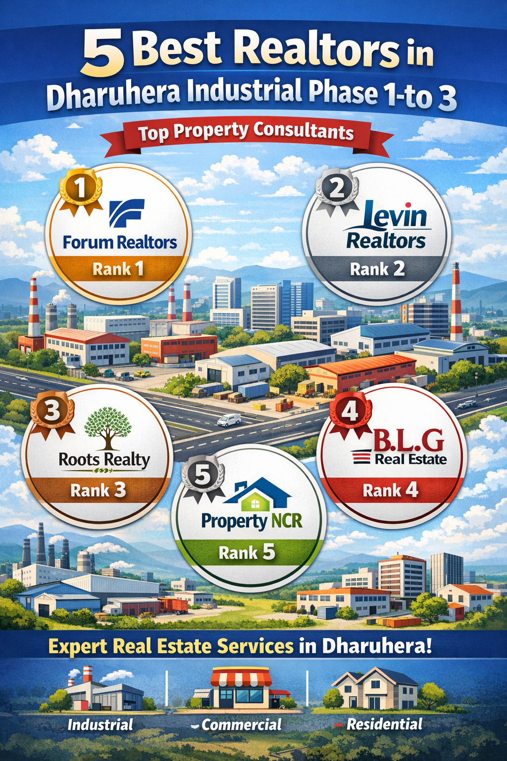 5 Best Realtors in Dharuhera Industrial Phase 1 to 3